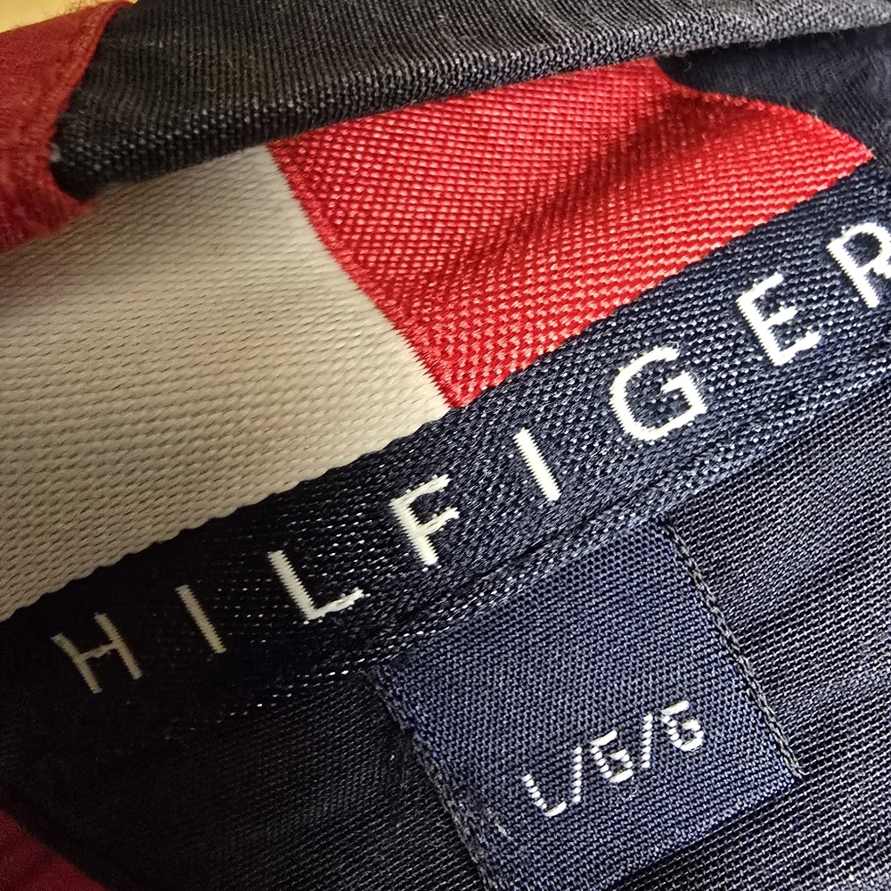 Vintage Tommy Hilfiger Big Flag Windbreaker Reversible Jacket Sz L - Picture 8 of 8